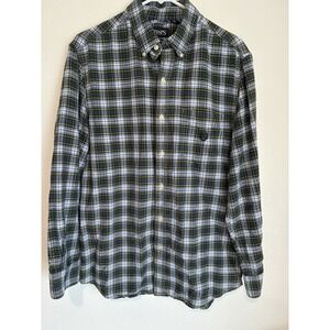 Chaps Men's M Long Sleeve Plaid Classic Oxford Button Down Cotton Shirt